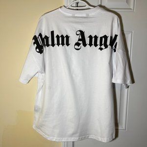Palm Angels Big Back Logo Tshirt White Medium.